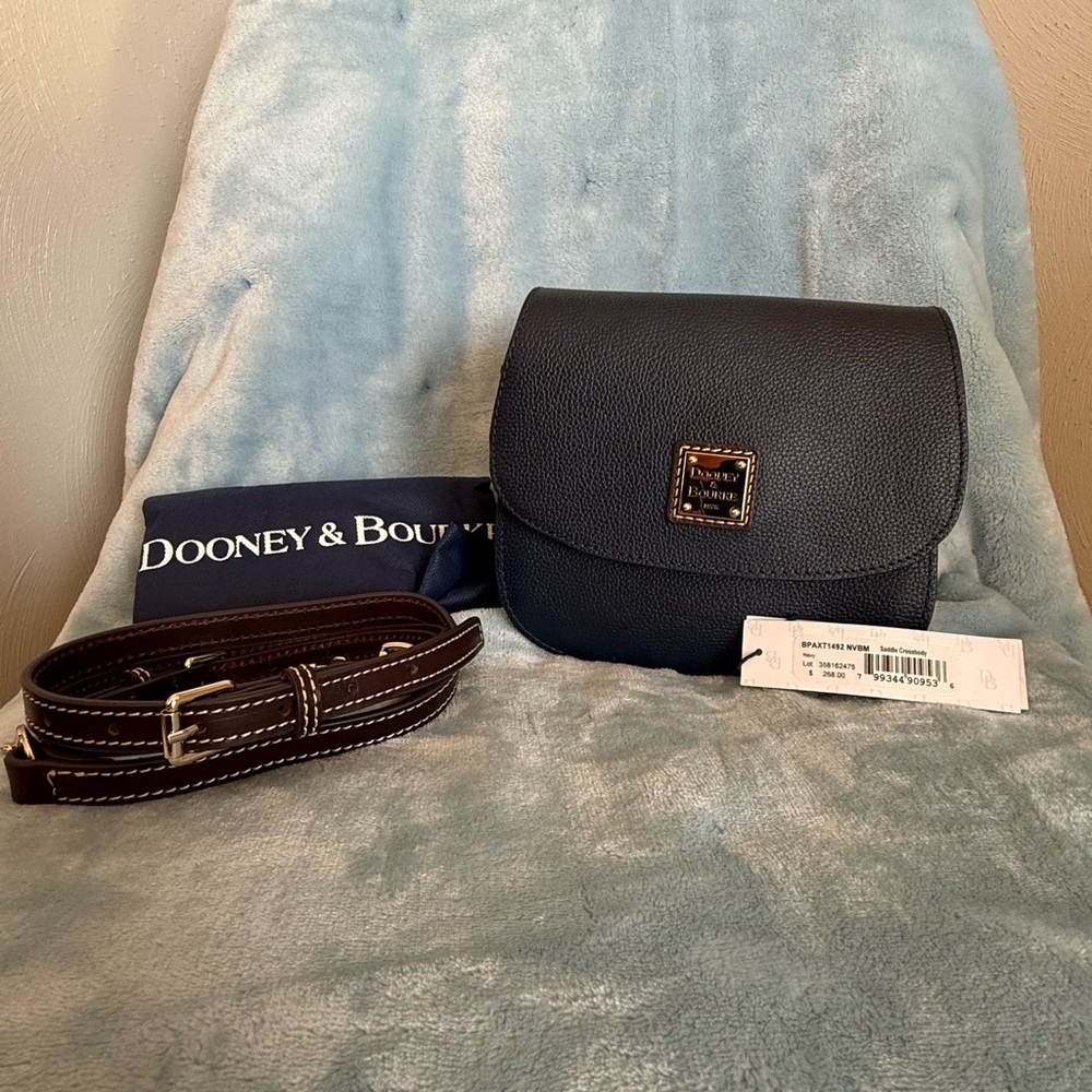 Dooney & Bourke Navy Leather Crossbody Bag